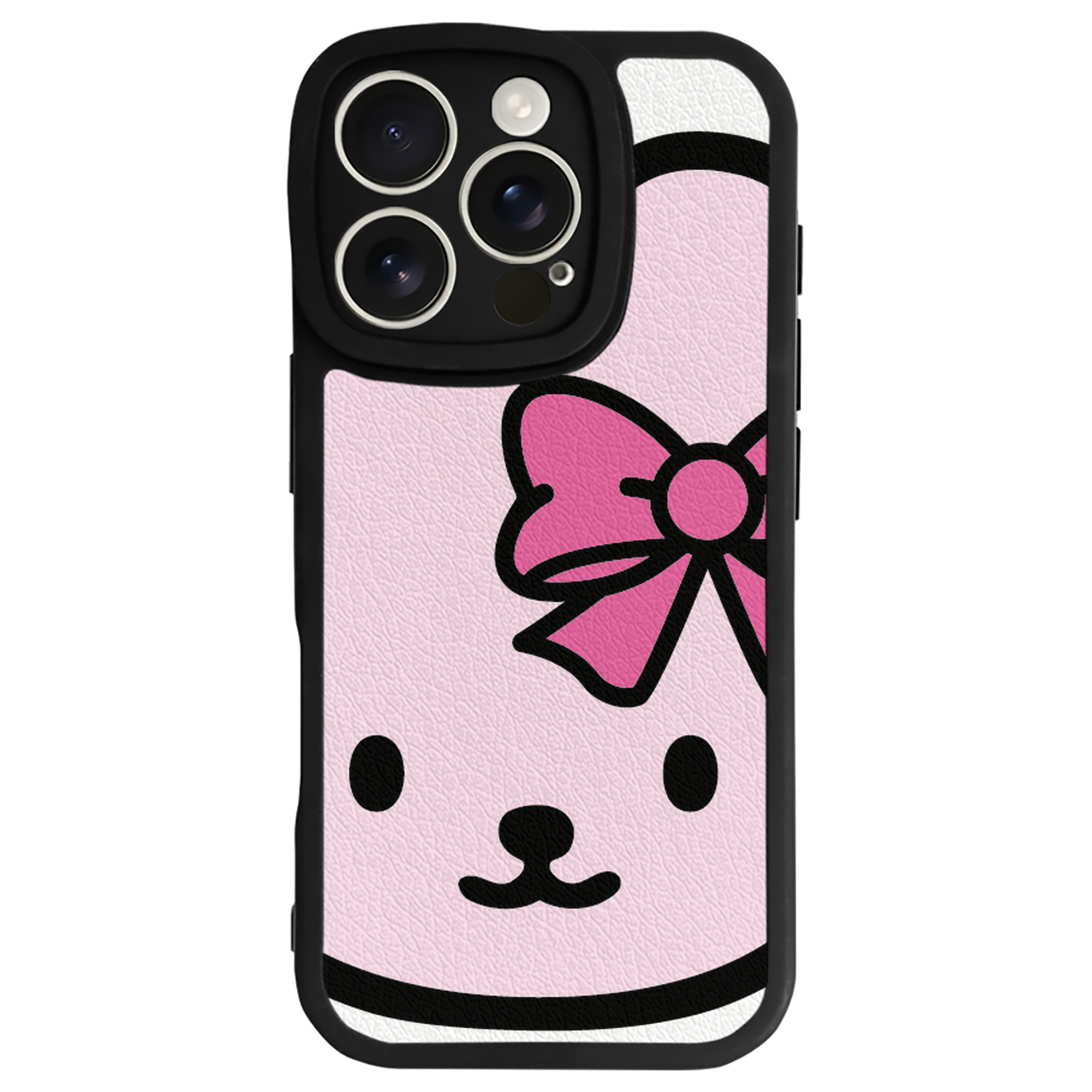 （画像用） Hello Kitty ハローキティ 【iPhone 16シリーズ対応】シリコンスマホケース（レザー調） 材質：シリコン